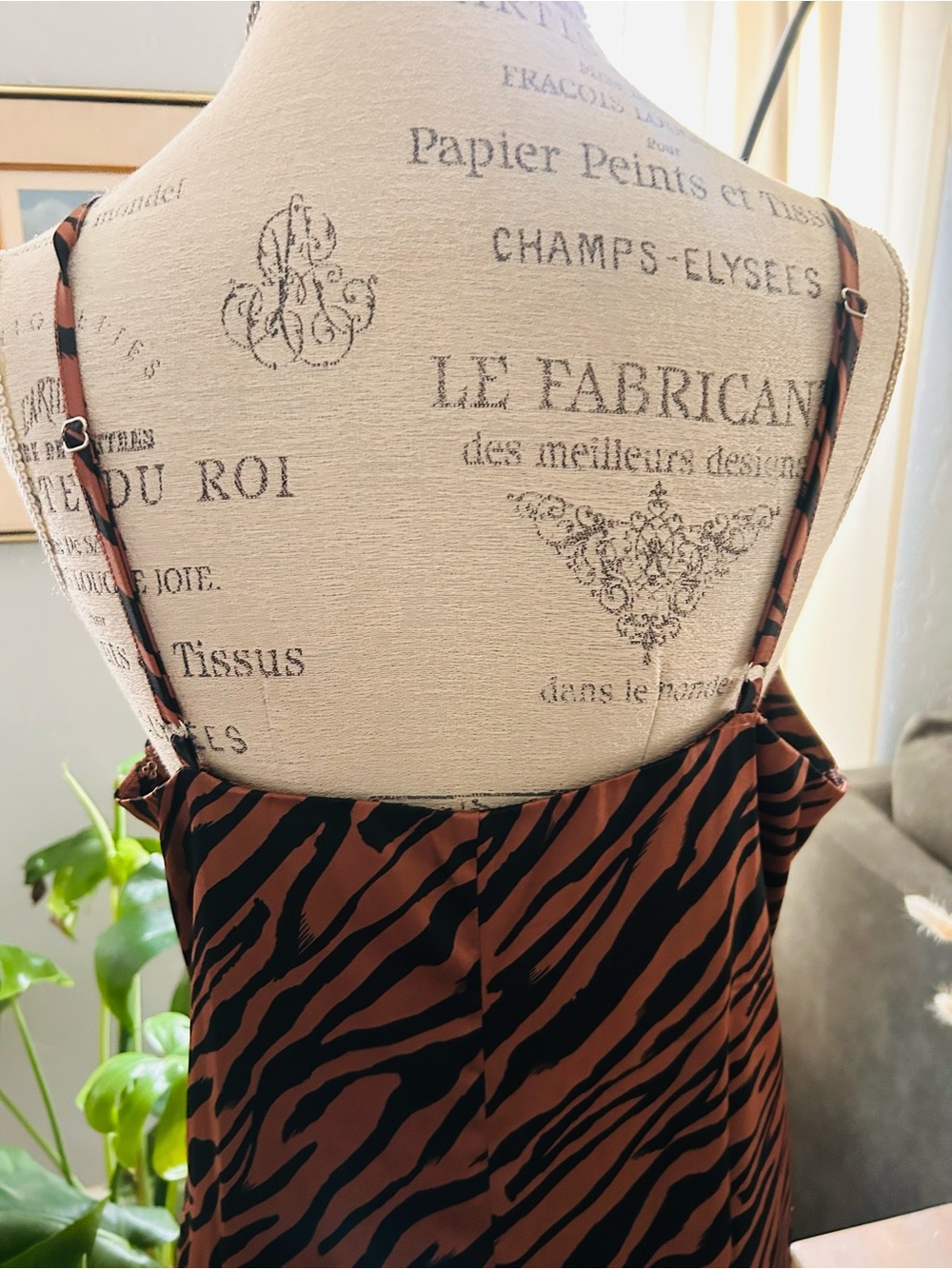 Forever 21 Brown and Black Tiger Print Slip Dress - Picture 5 of 10